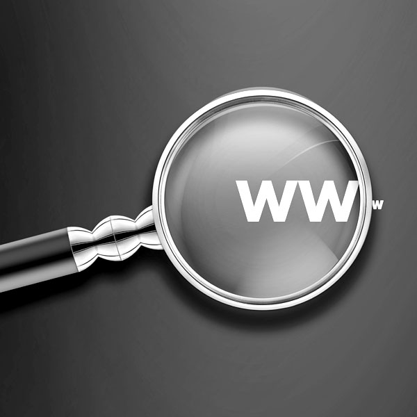 A magnifying glass symbolizing financial planning resources.