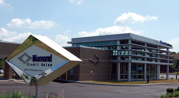 The outside view of the Exeter branch of Diamond Credit Union.